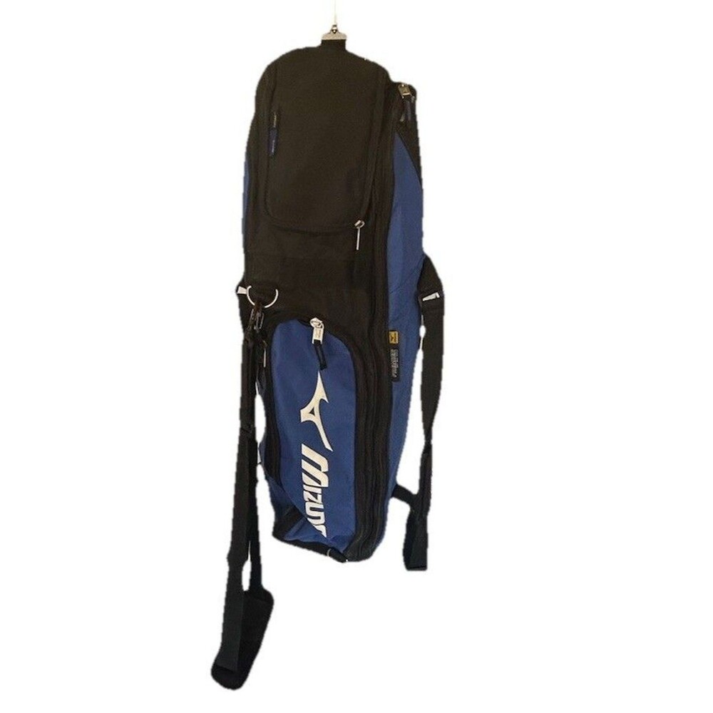 Mizuno Premier Bat Bag Baseball /Softball Blue & Black -34” w/Shoulder Strap